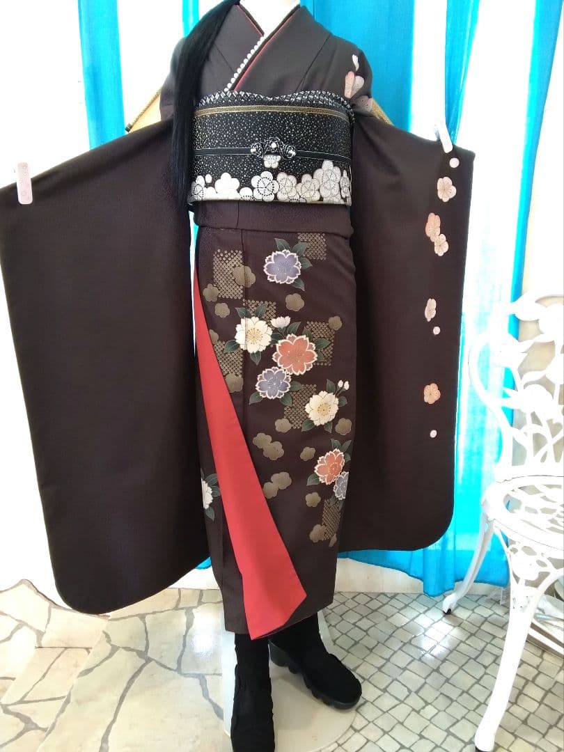 振袖フルセット、化繊振袖成人式、重ね衿、帯揚げ帯締め、西陣袋帯、襦袢