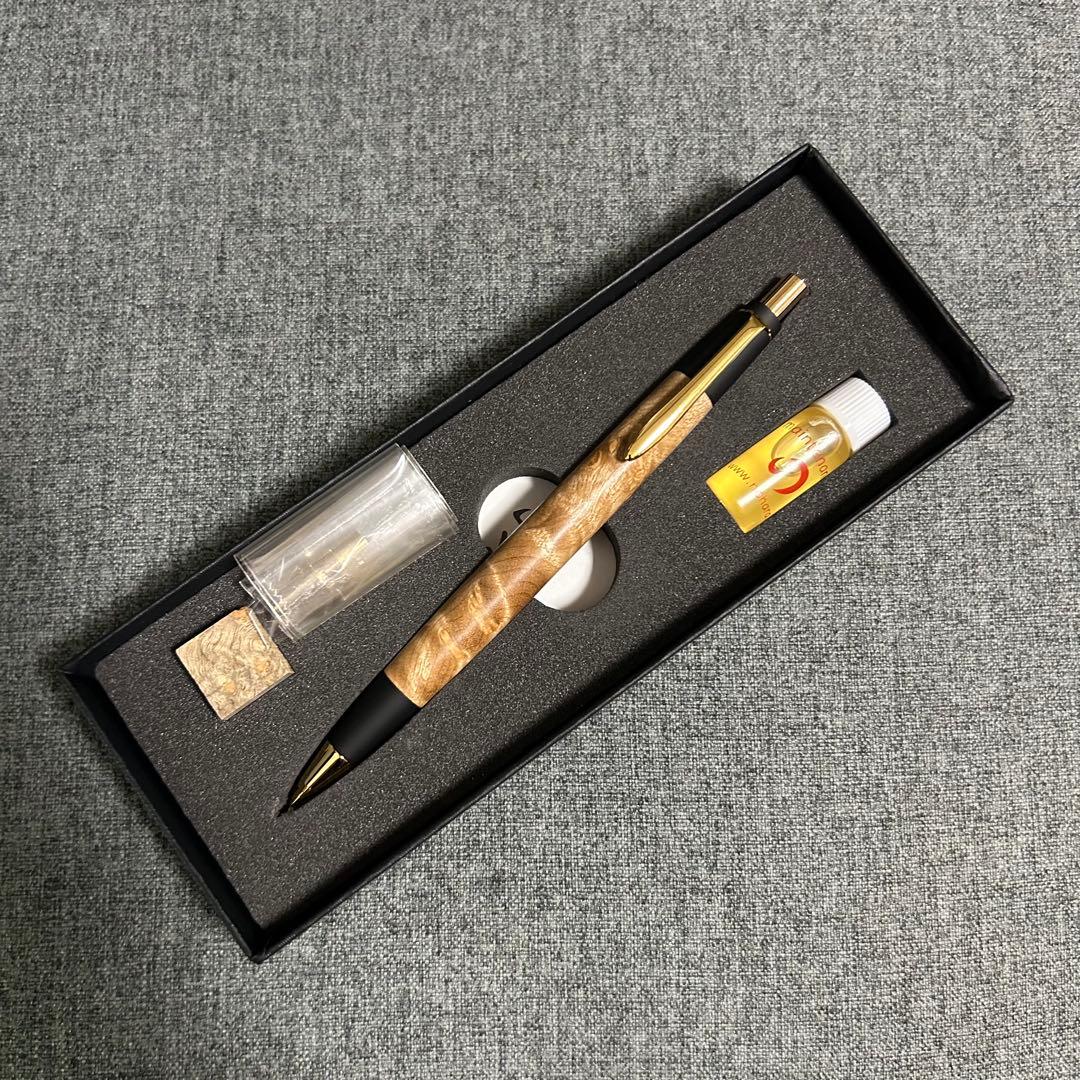 野原工芸　旧型　シャープペンシル　マーブルウッド　固定式口金