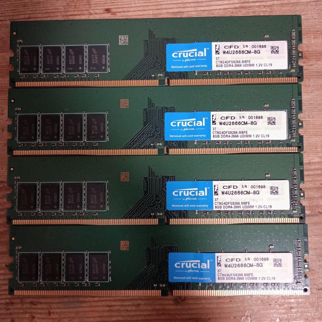 crucial DDR4-2666 8GB×4 32GB