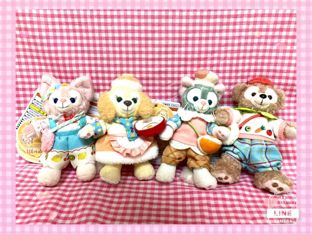 ♡ワンダフルキッチン♡ダッフィー＆フレンズ♡ぬいぐるみバッヂ♡タグ、値札付き♡
