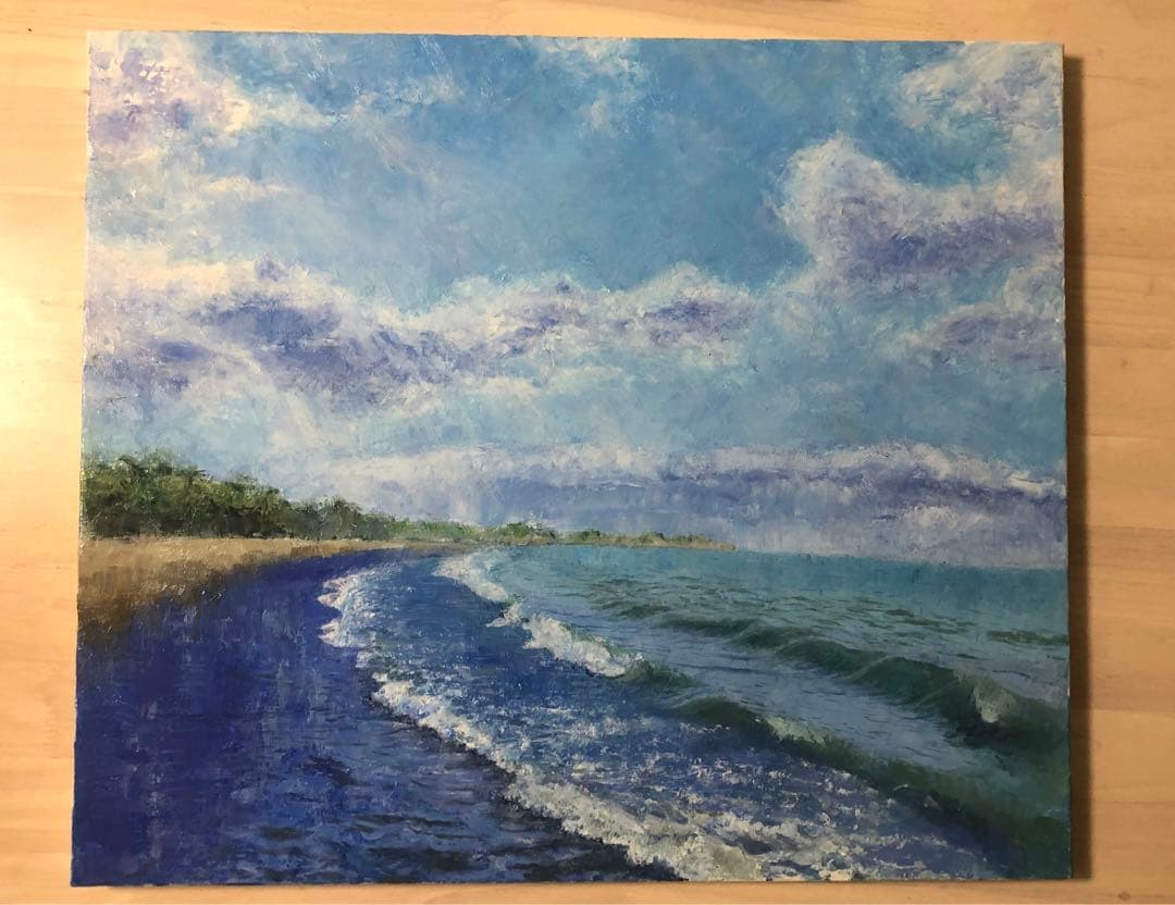 油彩/海の絵
