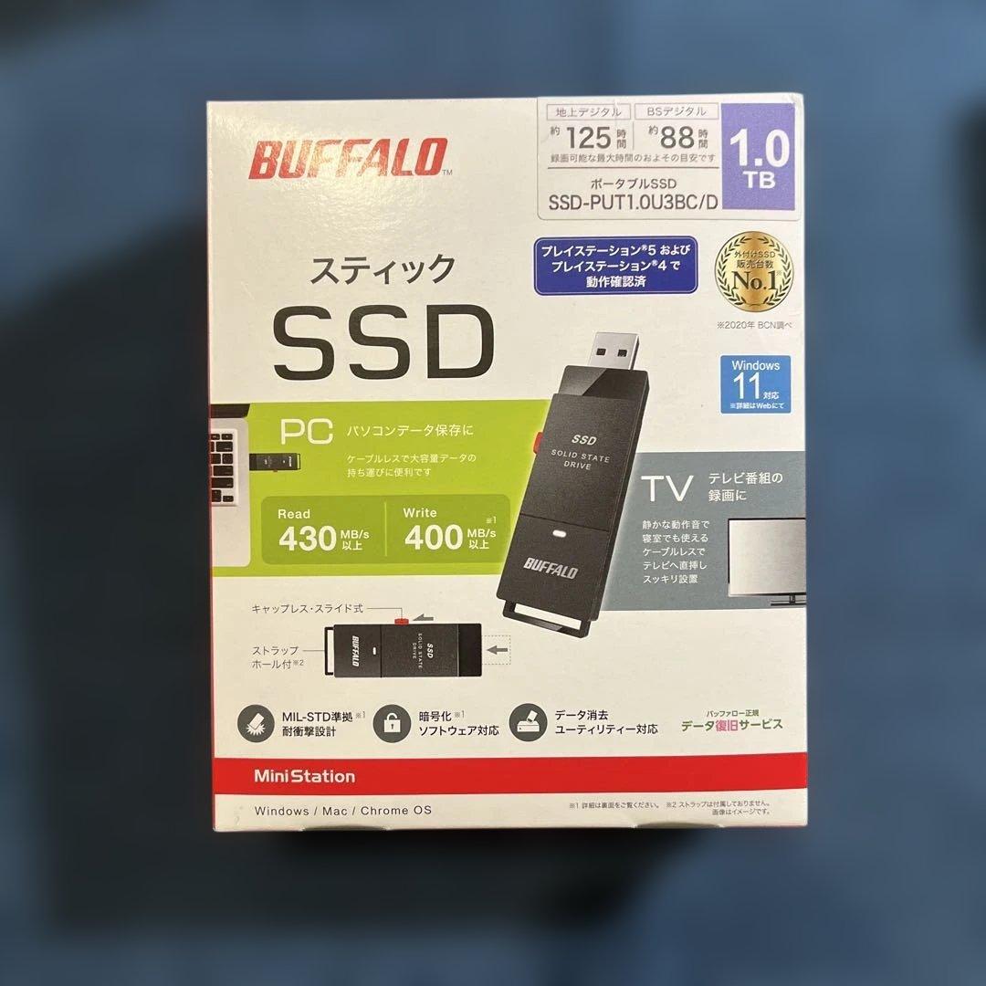【新品未開封】バッファロー SSD-PUT1.0U3BC/D 外付けSSD 1T
