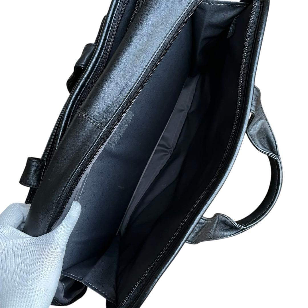 【美品】TUMI 96130D4 オールレザー 2WAY ビジネスバッグ 黒