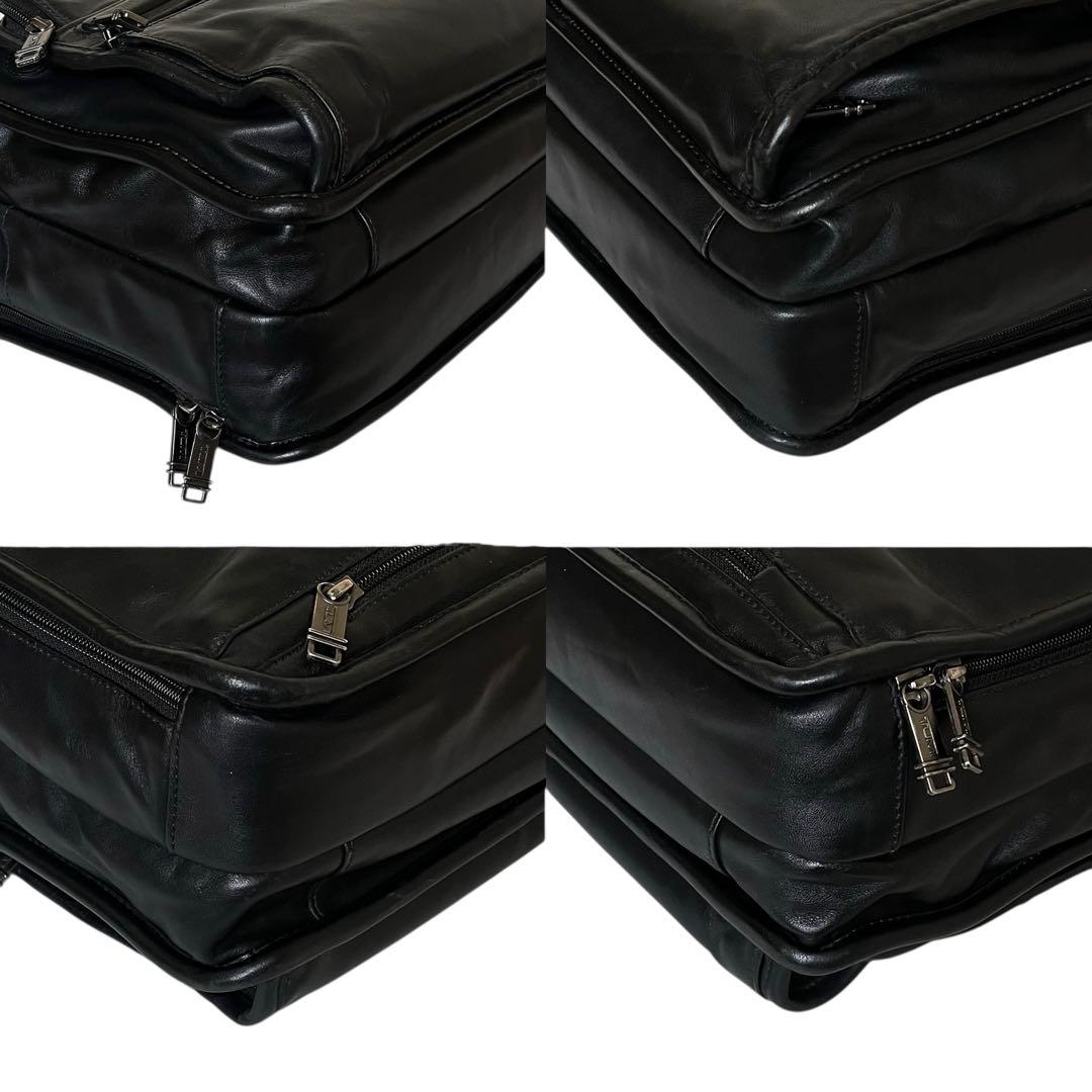 【美品】TUMI 96130D4 オールレザー 2WAY ビジネスバッグ 黒
