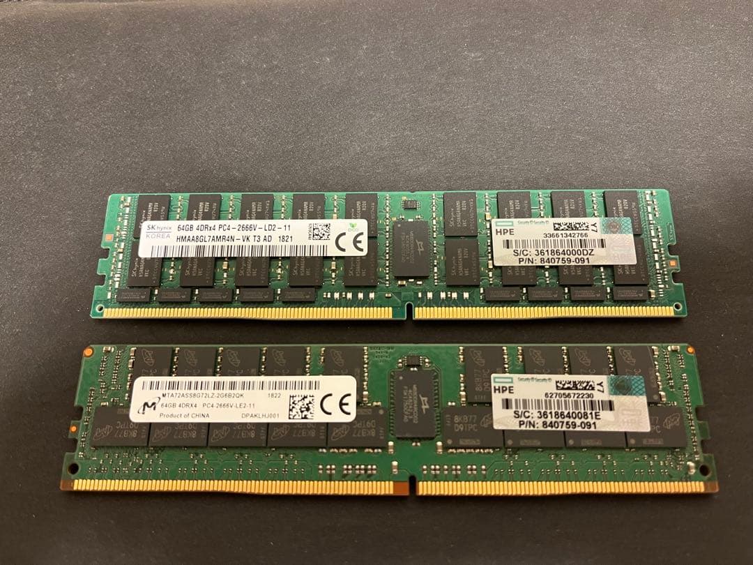 4DRx4 2666v 64GB メモリ　2枚