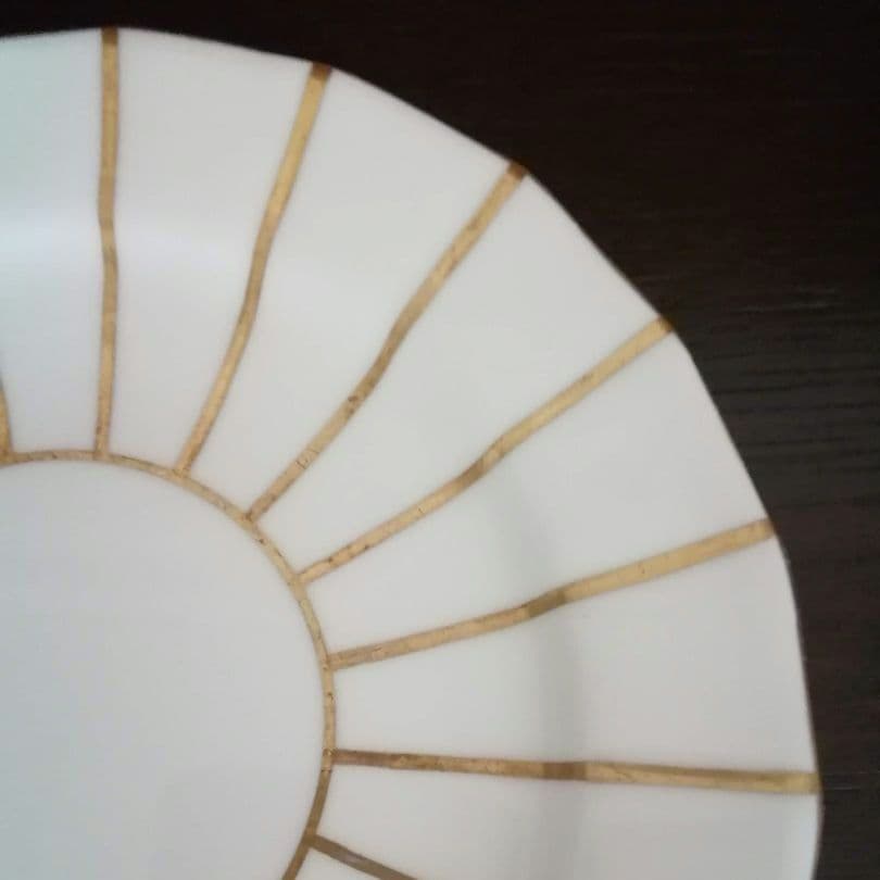 逸品　金彩装飾　ケーキ皿　飾り皿　アールデコ　Cauldon　英国 1905年製