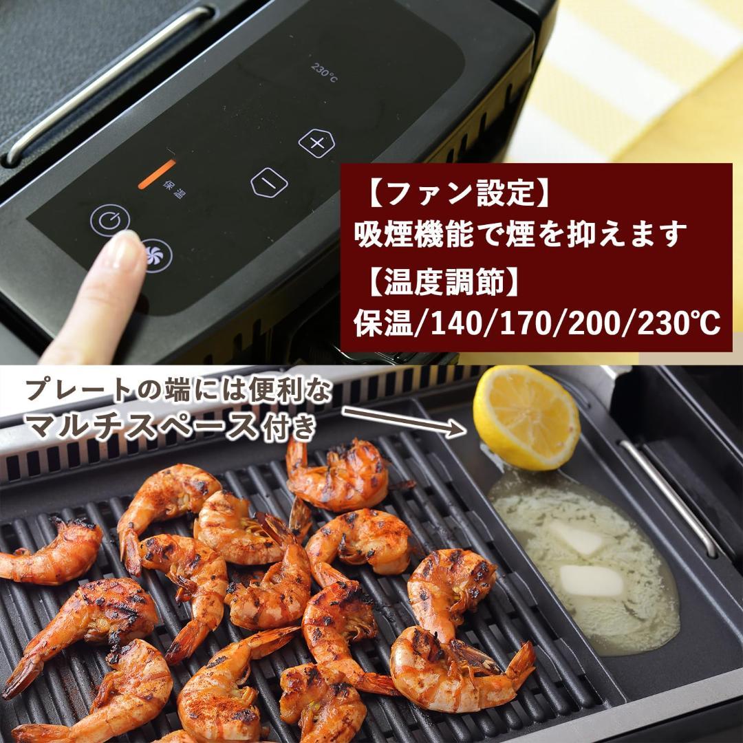 [山善] 煙の少ない 焼肉プレート ワイドサイズ YGMC-FX130