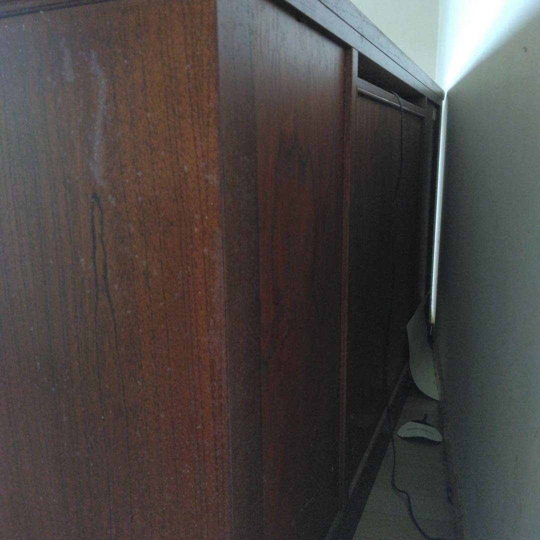 アンティーク 木製ガラス扉キャビネット サイドボード