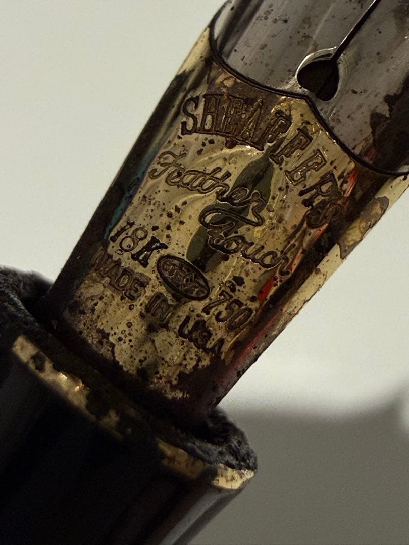 SHEAFFER Feather Touch 万年筆 レザーケース付き