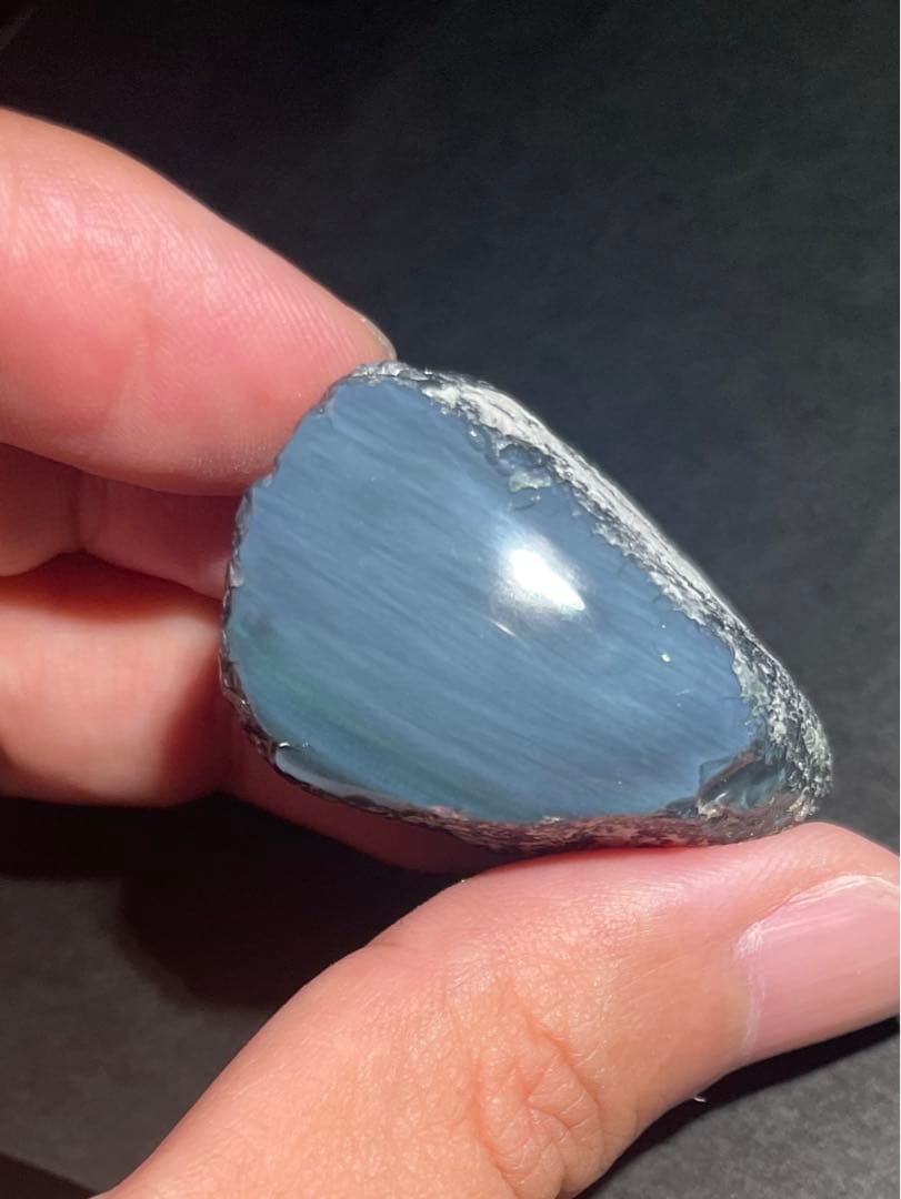 研磨品　十勝石玲瓏　特選6個セット　レインボーオブシディアン