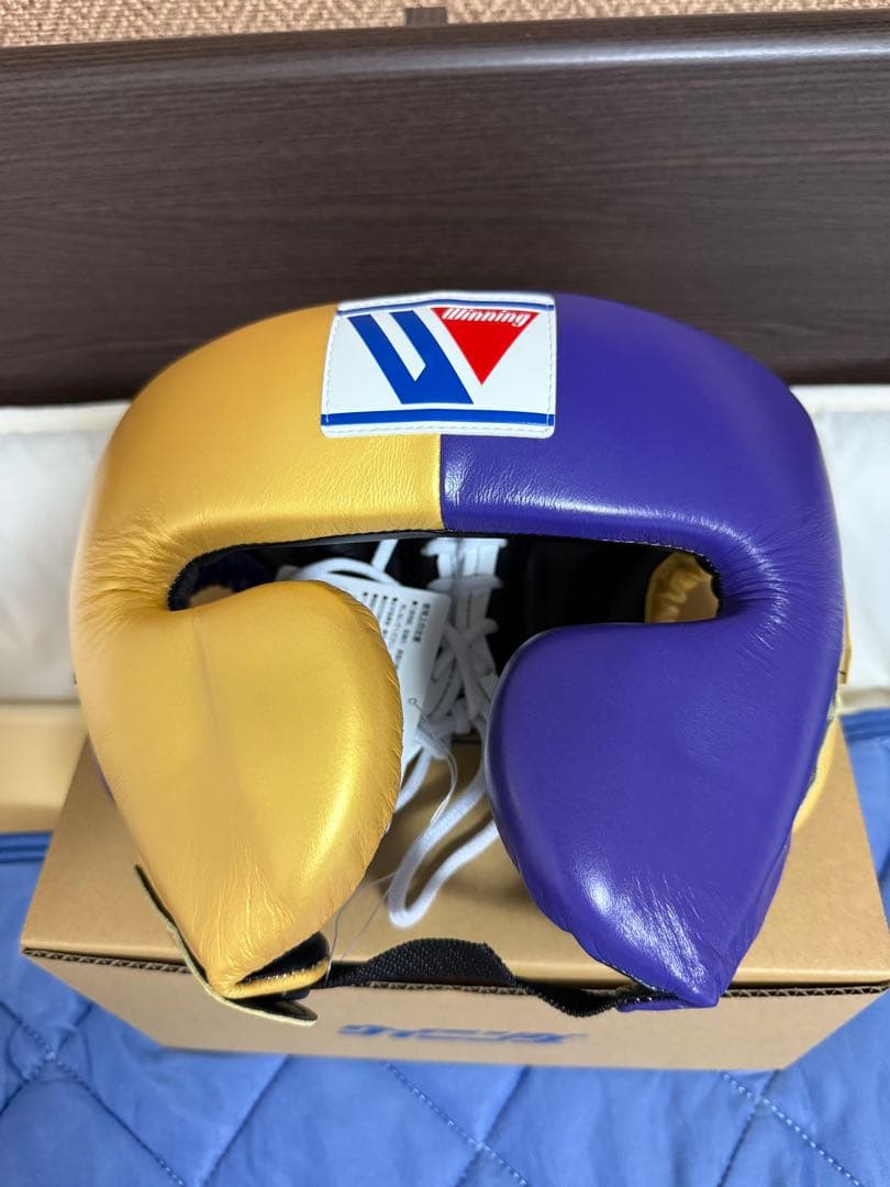 ウイニング winning ヘッドギア Lサイズ　紫／金