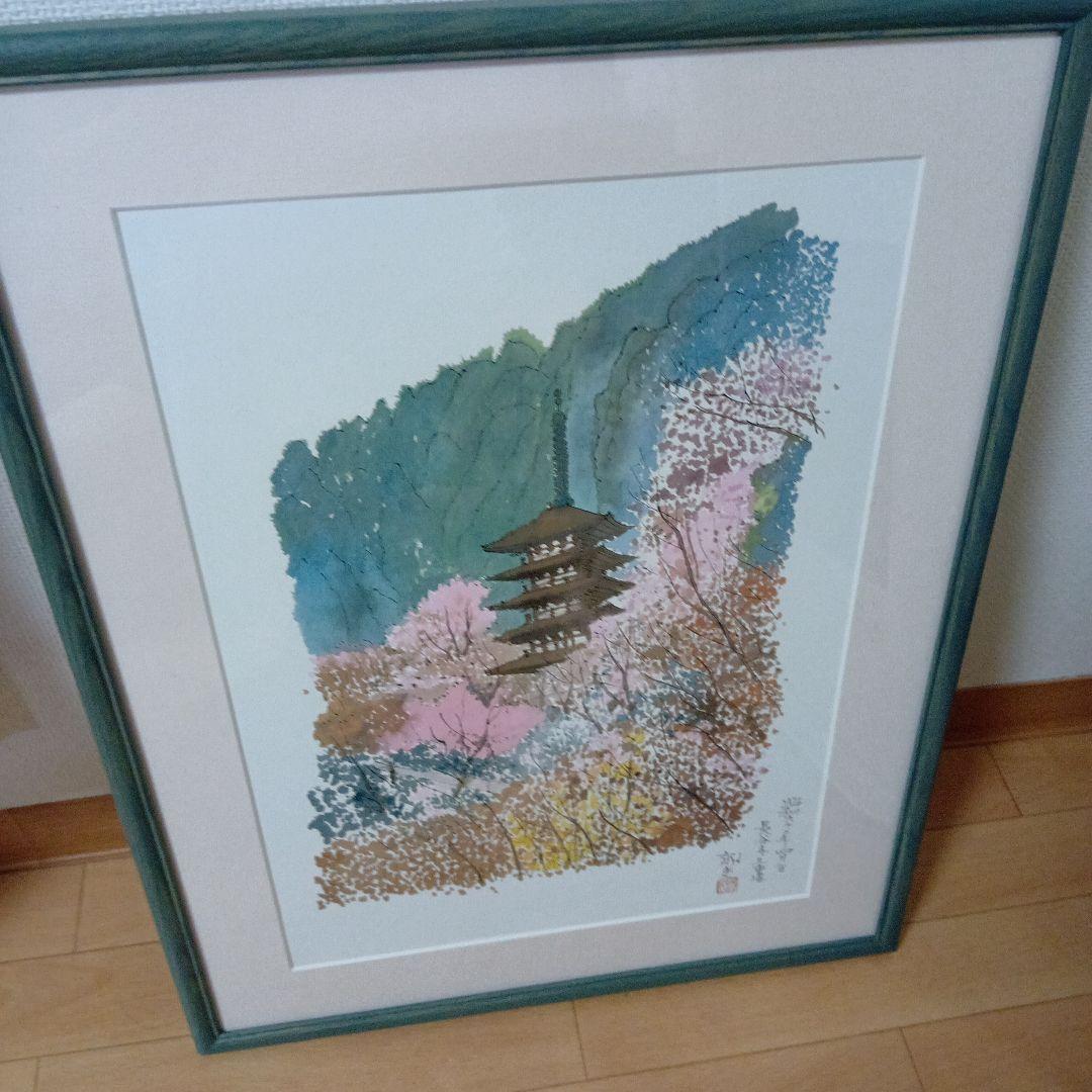 平山郁夫「長谷寺五重塔」工藝画複製