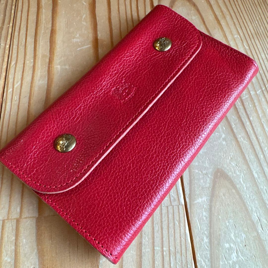 【新品】IL BISONTE ミディアムウォレット レッド♡