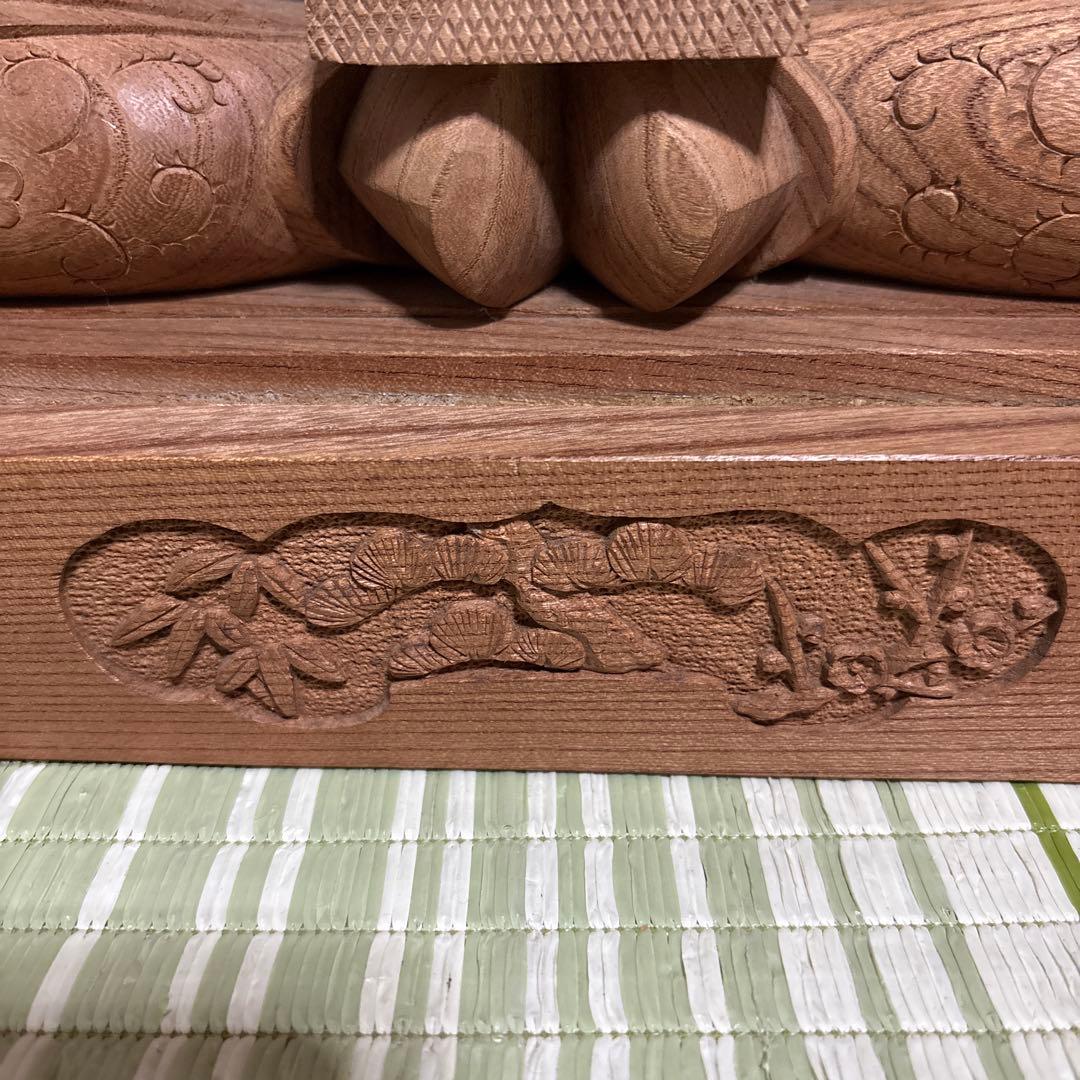菅公　菅原道真　木彫り　彫刻　工芸品　芸術　置物　オブジェ　骨董品　天神様　仏閣
