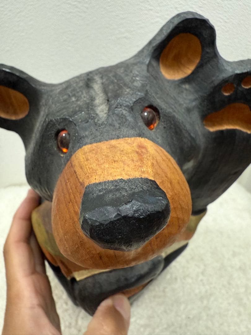 希少 BIG Sky ジェフ フレミング ビッグスカイ 手彫り木製 クマ