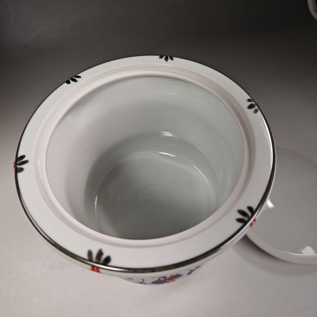 イ339 水指『御室窯　染付　鼓　水指　共箱』茶道具