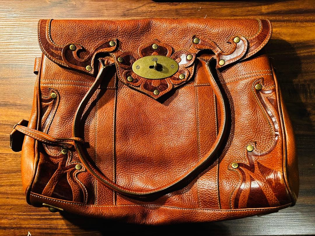 MULBERRY ブラウンレザー トートバッグ