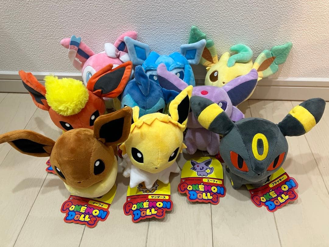 【タグ付き・9種セット】ポケモンドールズ ブイズ ぬいぐるみ