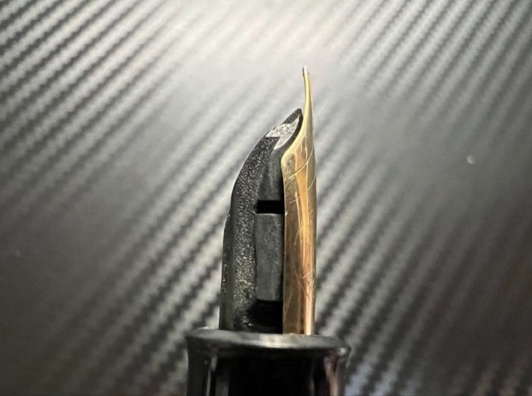 完動品 ペリカン 140 万年筆 グリーン 緑縞 OB 斜太字