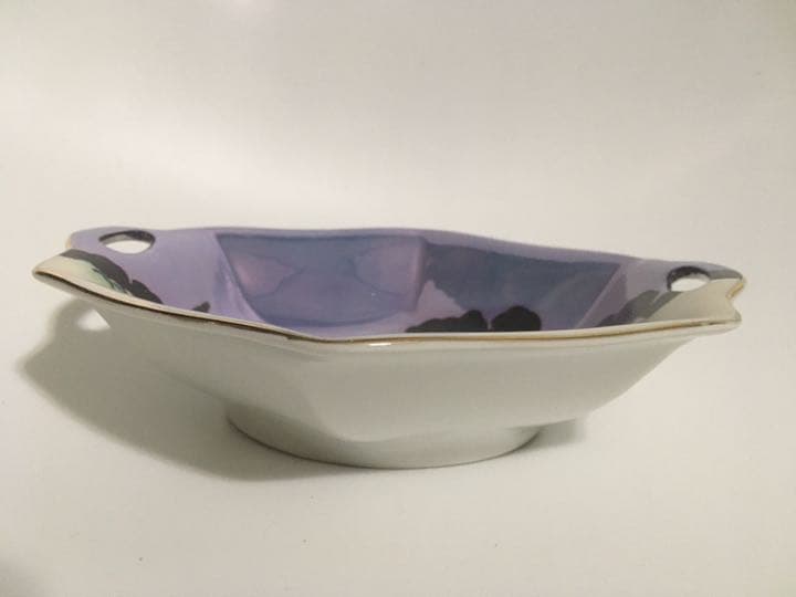 ノリタケ　ハンドル付きボウル　アールデコ　ラスター彩　さくら印