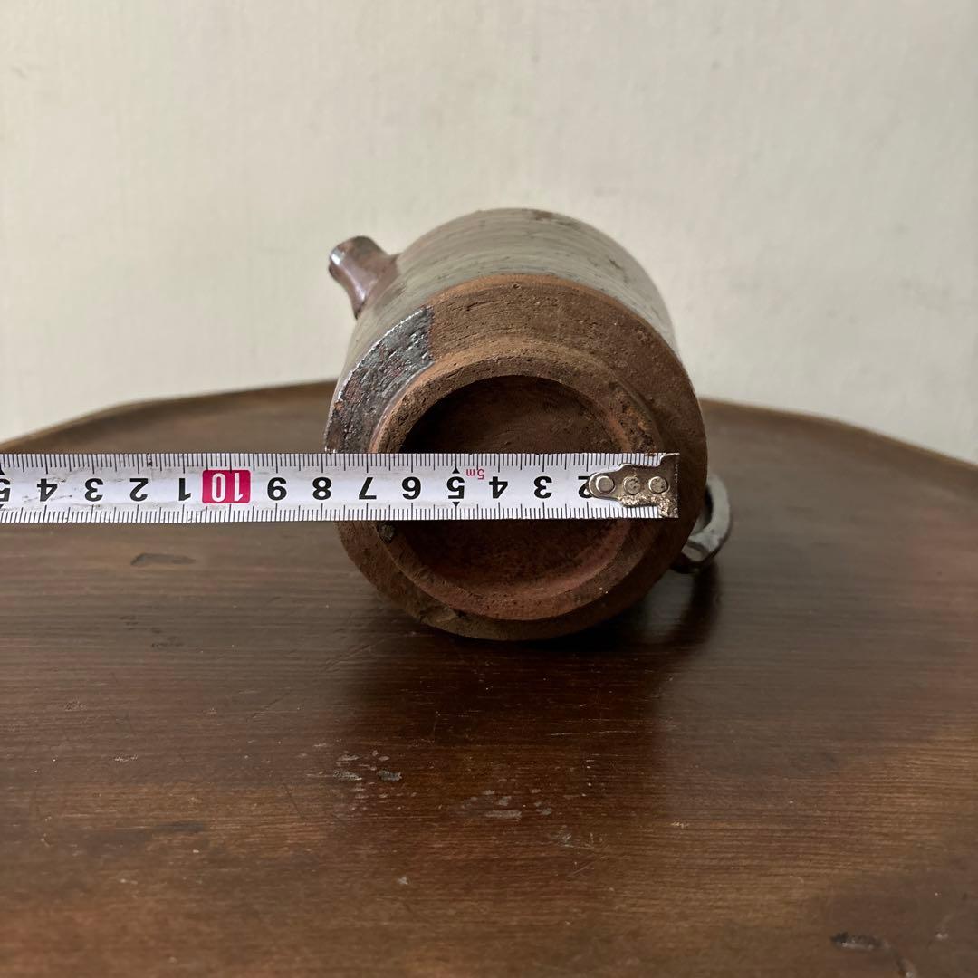 古い水差し　瀬戸　美濃　フラワーポット　アンティーク　古道具　ピッチャー　検李朝