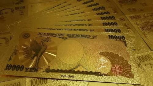 金運アップ 純金箔一万円札 k24 ゾロ目7（10枚）