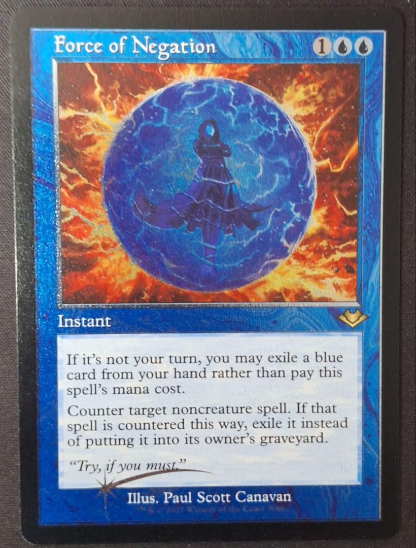 MTG 旧枠・Foil 否定の力/Force of Negation 英語