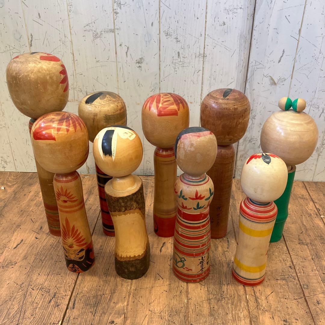 昭和レトロ こけし 小芥子 20体セット セット売り まとめ売り 木製 郷土人形