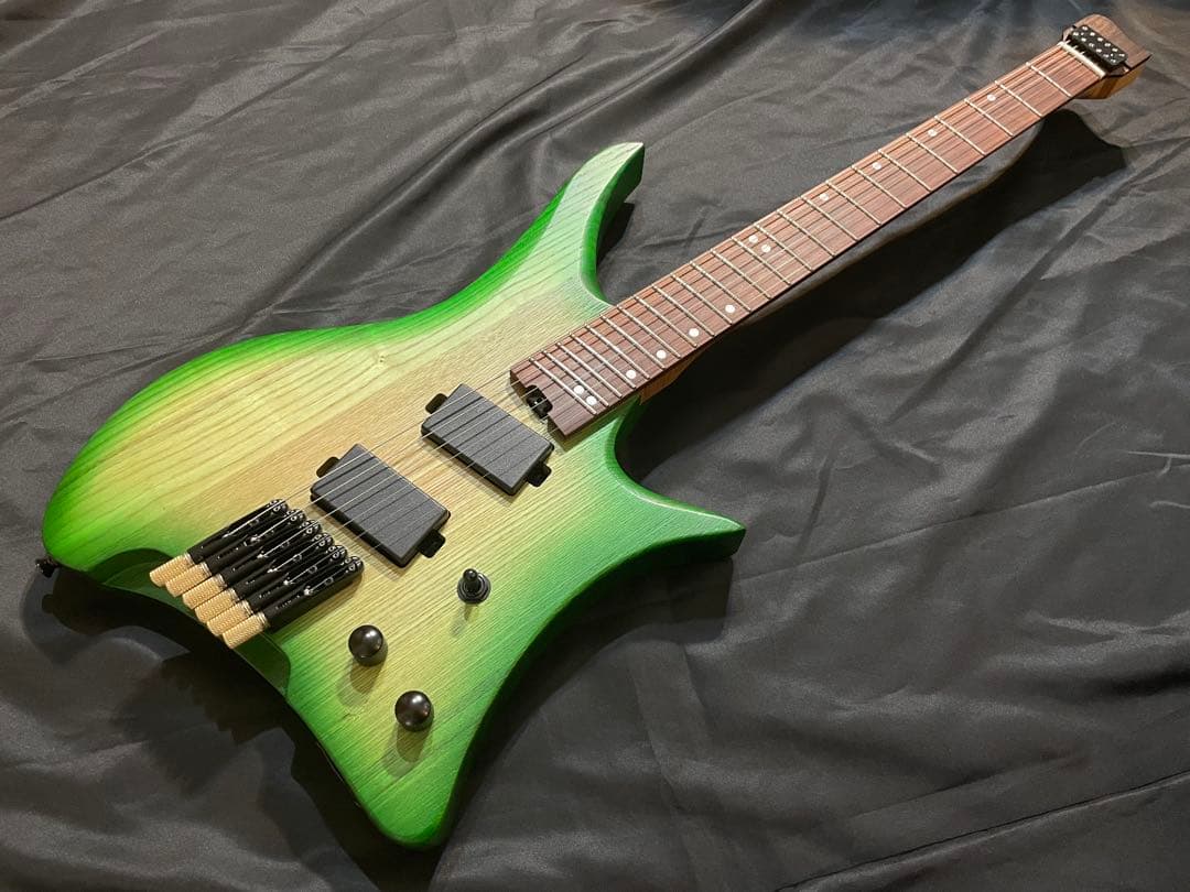 K*K様 ノーブランド ヘッドレスギター ★ グリーンサンバースト