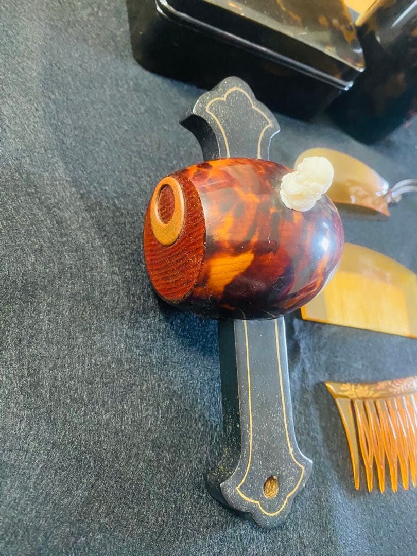 本鼈甲　まとめ売り　小槌　鼈甲　白甲　アクセサリー　櫛　在銘　良生　小物入れ