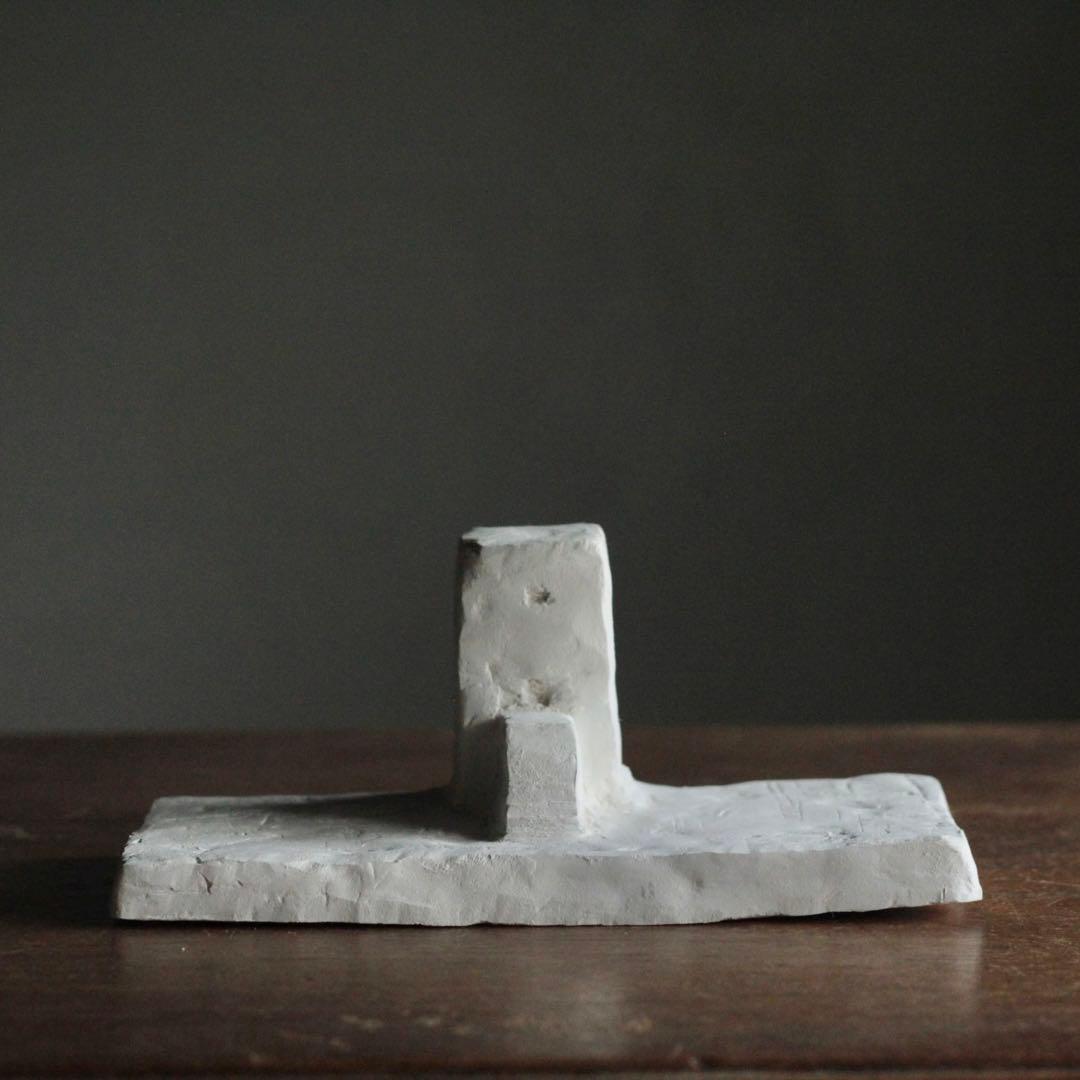 石塑粘土 立体作品 「神殿」 現代美術 sculpture