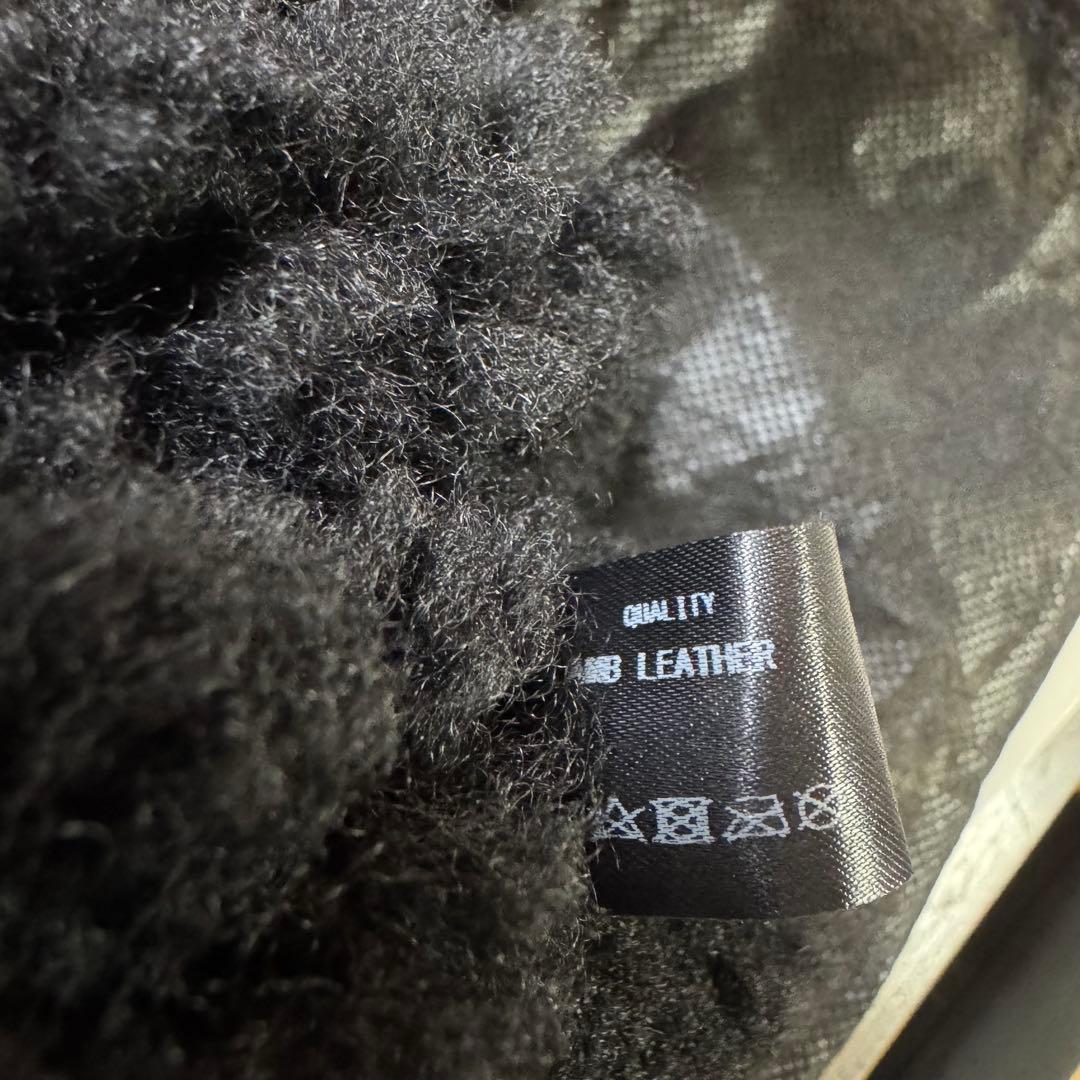 【ユリウスJULIUS ラムレザーボアジップグローブ 】