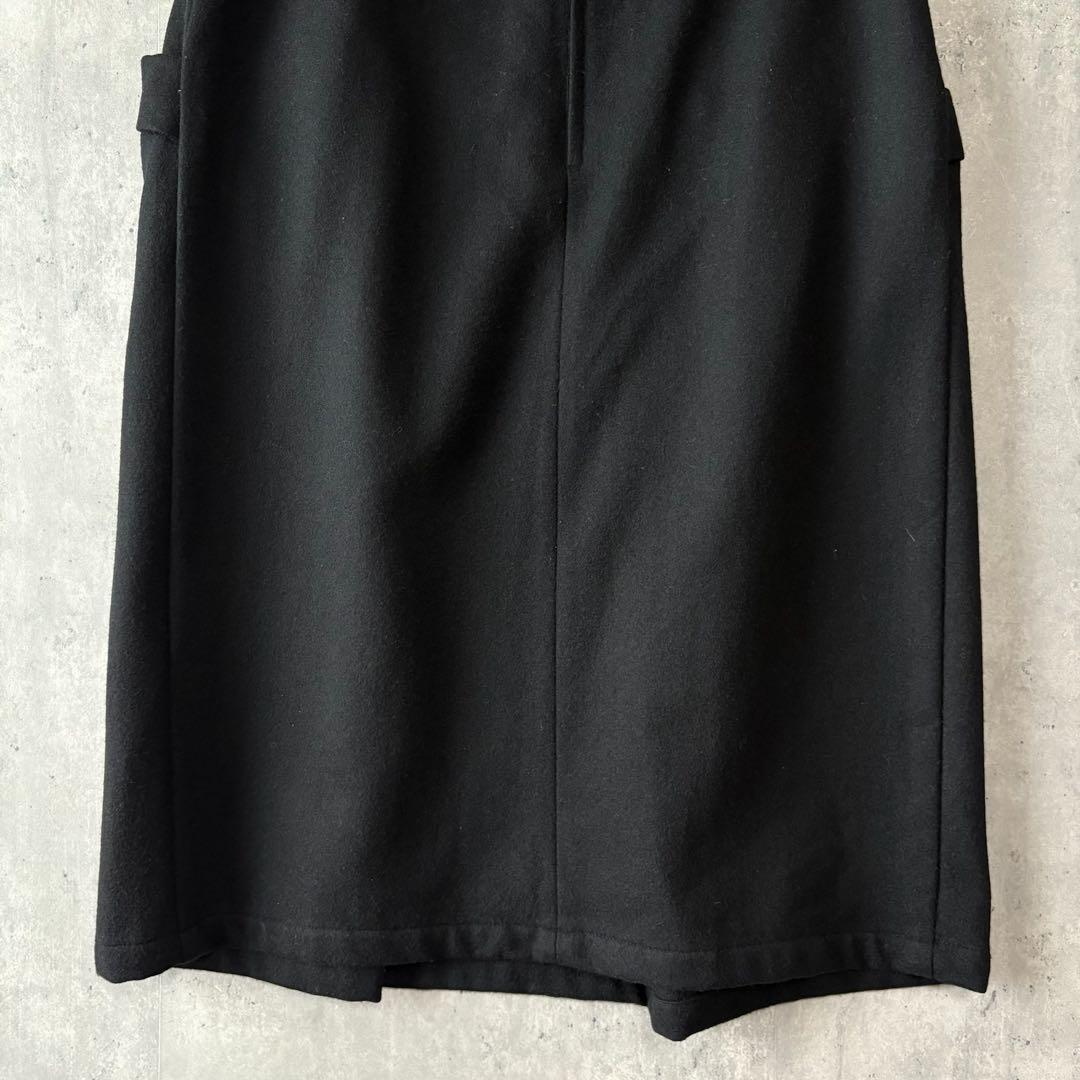 ワイズ Y's ウールナイロンフレアスカート 黒 ベルトデザイン　状態◎