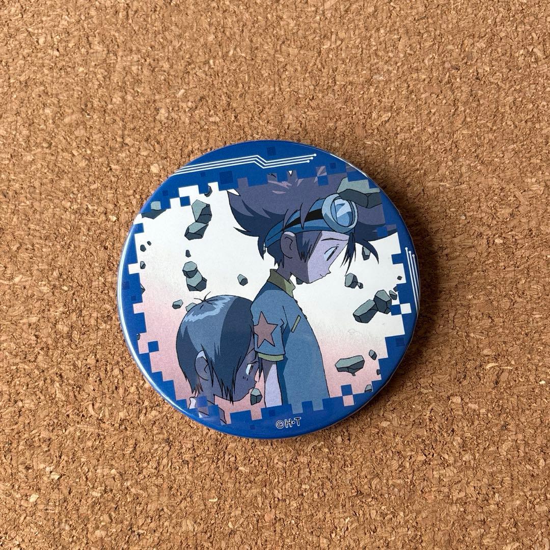 デジモン　20周年記念　ドでか缶バッジ　八神太一　　　 八神ヒカリ　無印