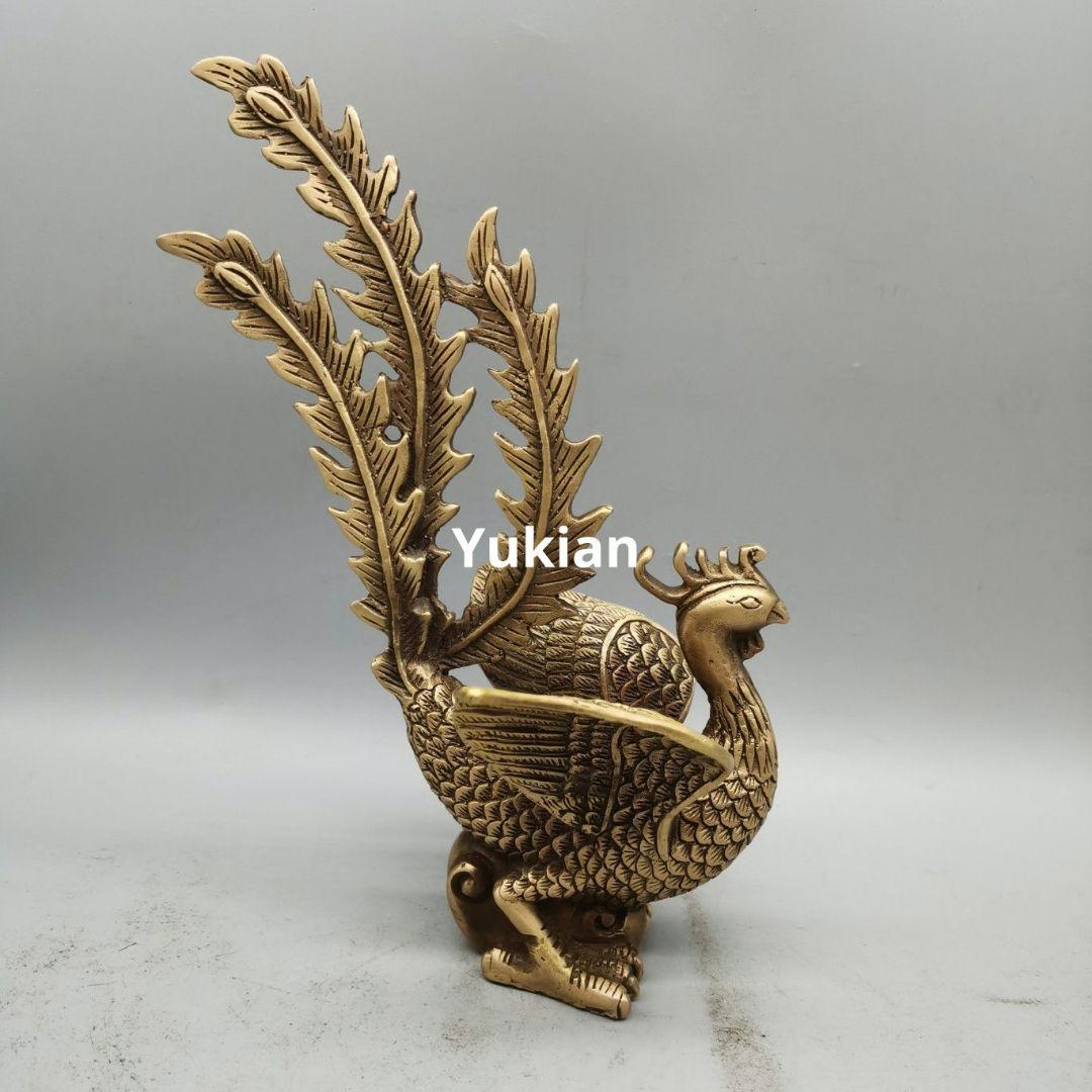 鳳凰 置件 朱雀 置物 金属 工芸品 銅器 装飾品 美術品