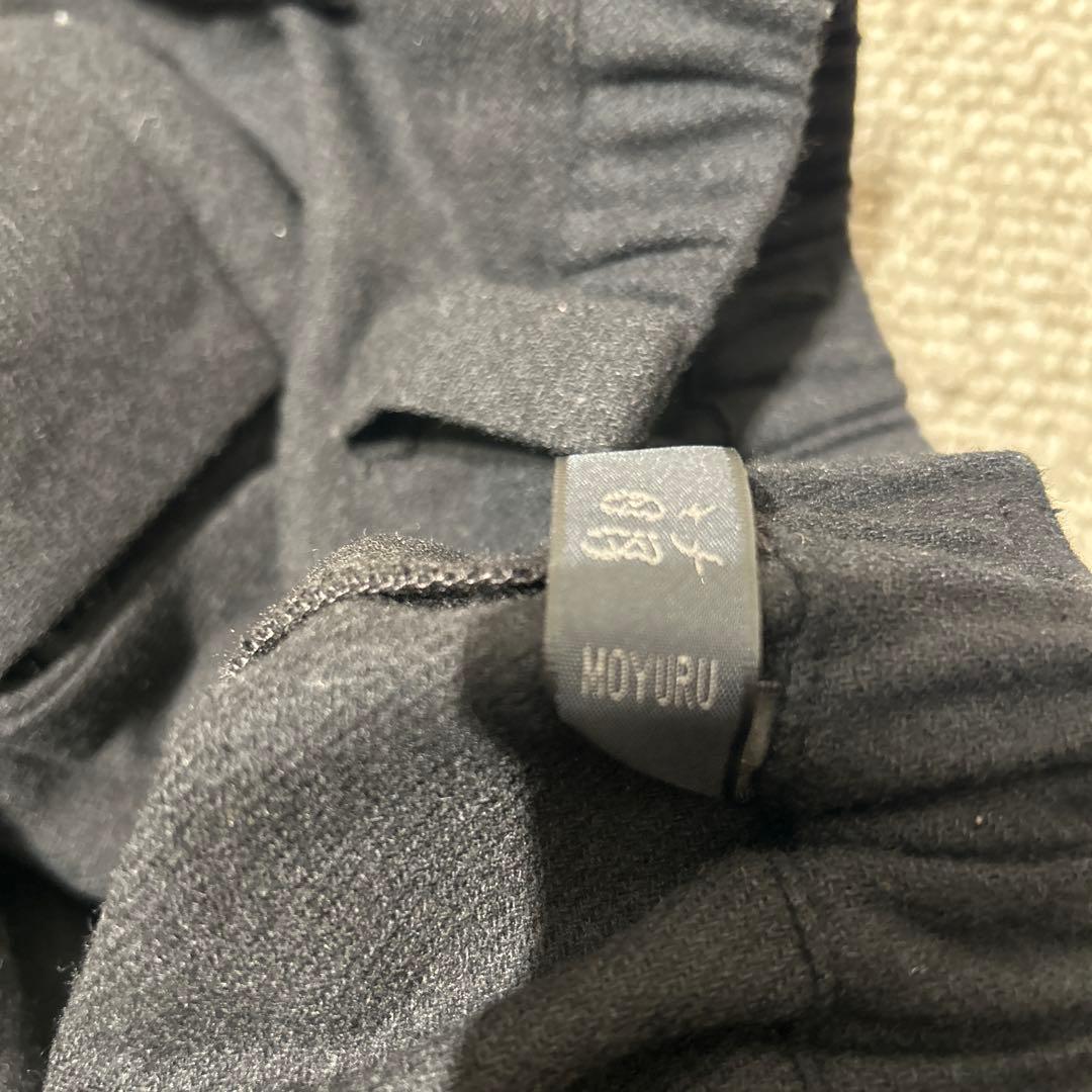 センソユニコ　萌　モユルアシンメトリー黒サルエルパンツ　ブラック　M〜L