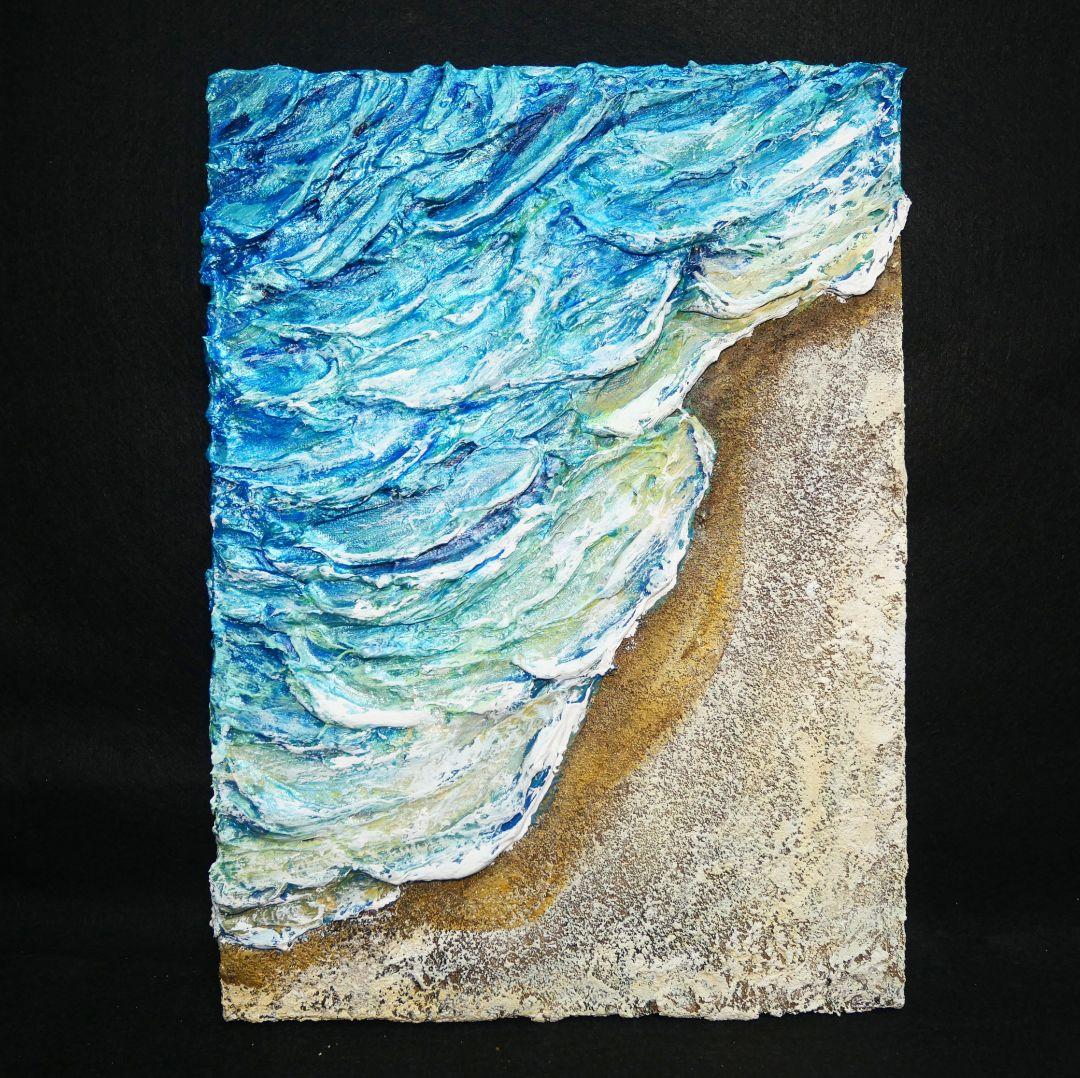 油絵 絵画 【海辺の砂浜】
