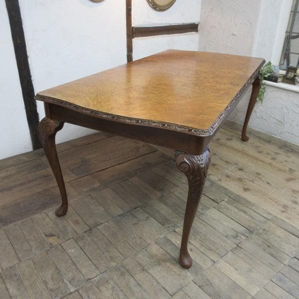 イギリス アンティーク 家具 ダイニングテーブル 猫脚 作業台 英国 6121e