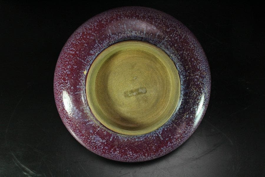 中国美術 鈞窯 斑紫釉 洗 φ18.5cm(K-LC214)