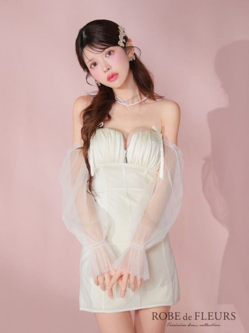 robe de fleurs ドレス　XS アイボリー　シュガー