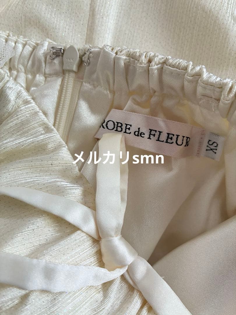 robe de fleurs ドレス　XS アイボリー　シュガー