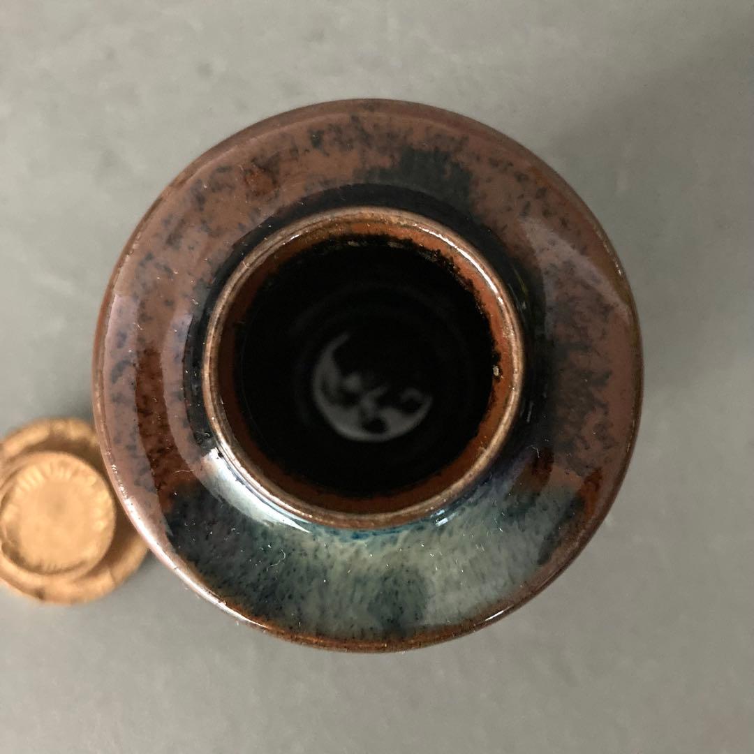 茶道具 肩衝茶入 茶入 仕覆オレンジ