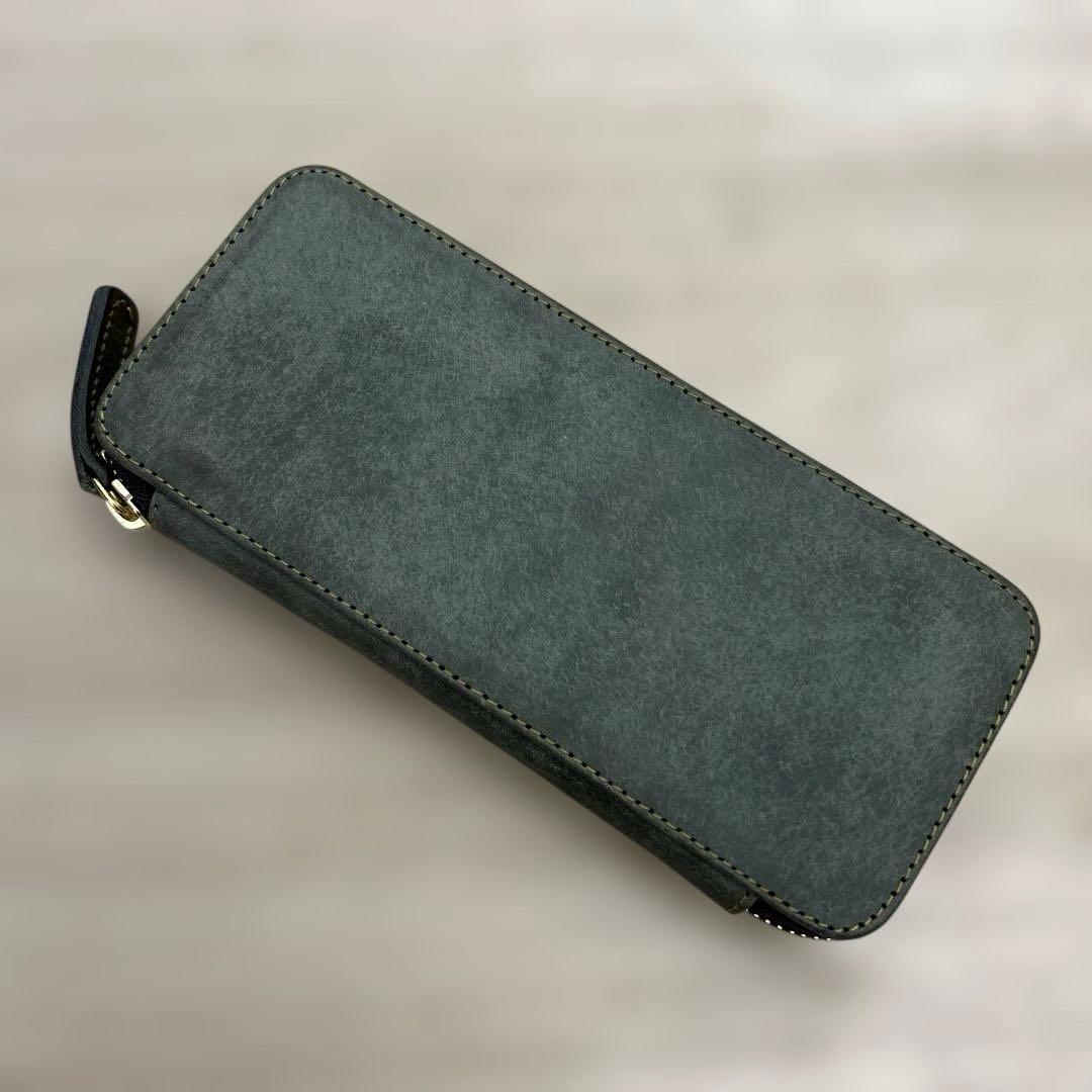 バハギア　Bagagia&Craft ラウンドジップペンケース グリージオ