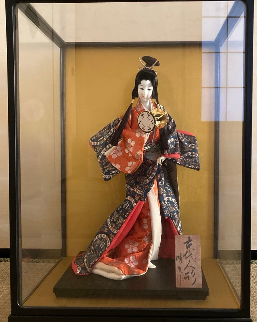 ガラスケース付き　日本人形　古代風俗人形 インテリア