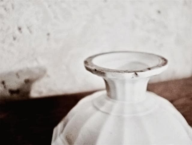 1900s フランス 25cm 白の堆積と大きなコンポティエ アンティーク