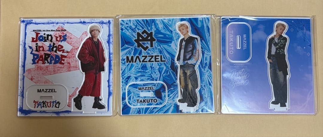 【匿名発送】MAZZEL TAKUTO アクリルスタンド 3点セット