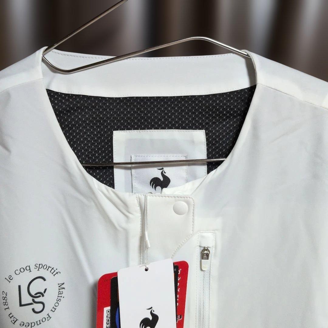 ルコックスポルティフゴルフ:レディース:Lサイズ:ストレッチ　襟なしブルゾン:白