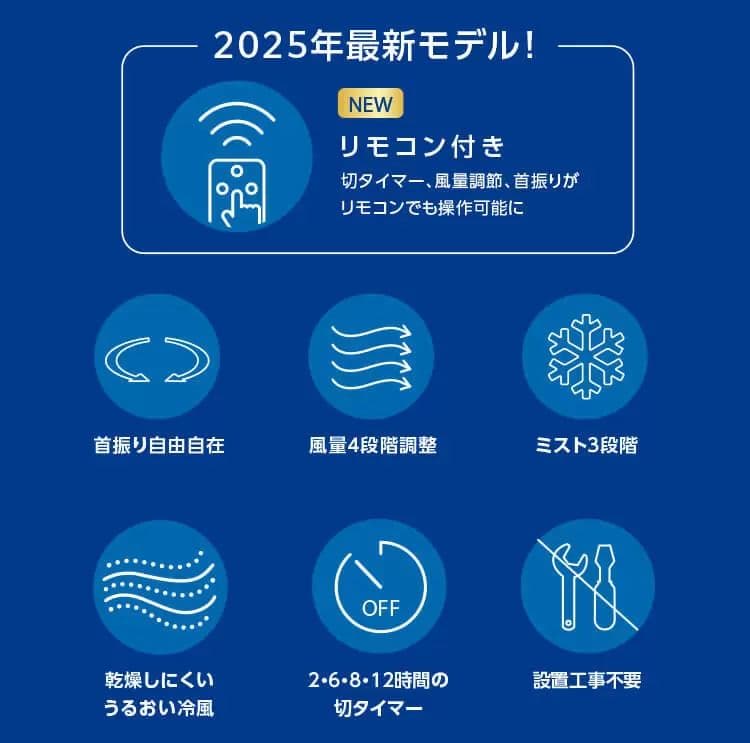 ここひえタワーT2 ミスト冷却ファン CCHTW2WS