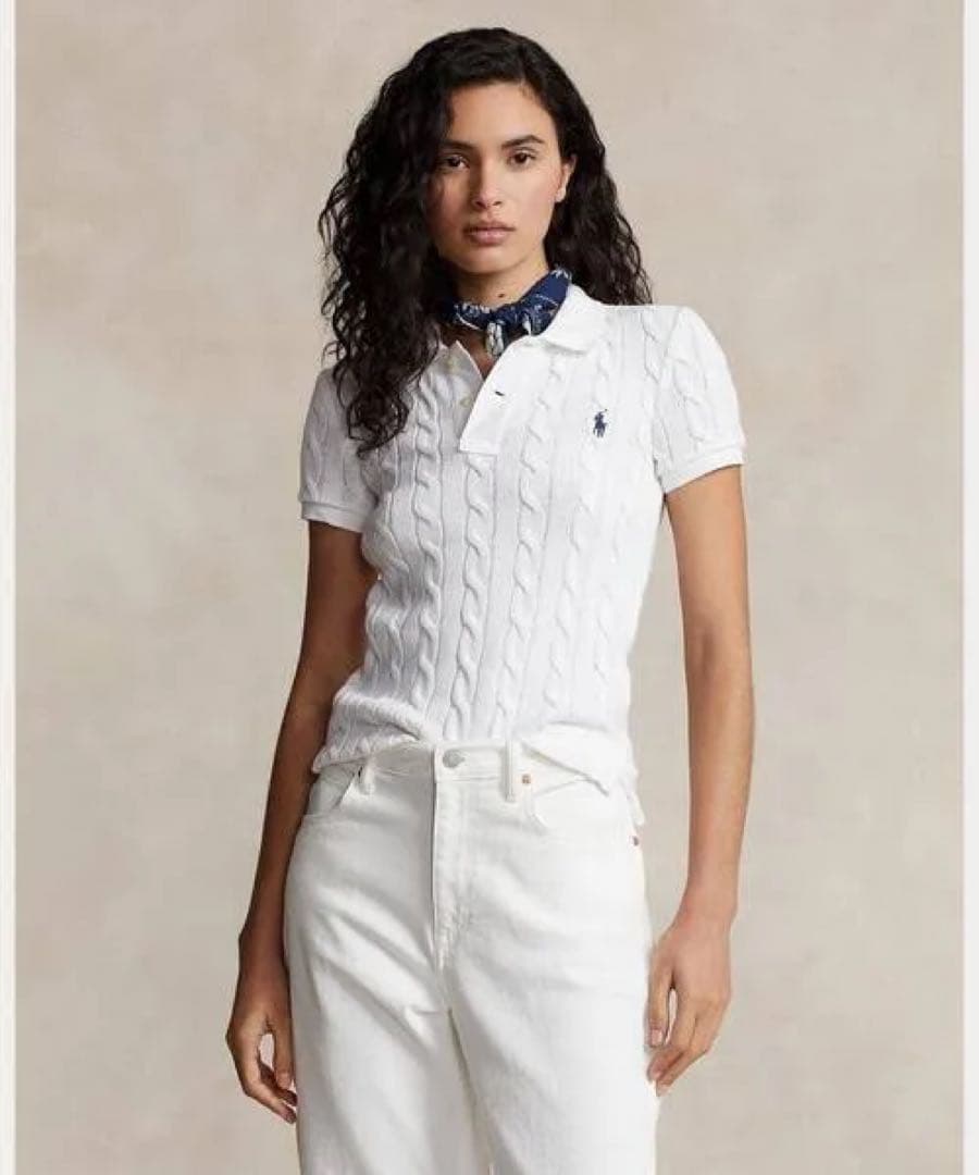 Polo by Ralph Lauren ケーブルニットポロシャツ Mサイズ