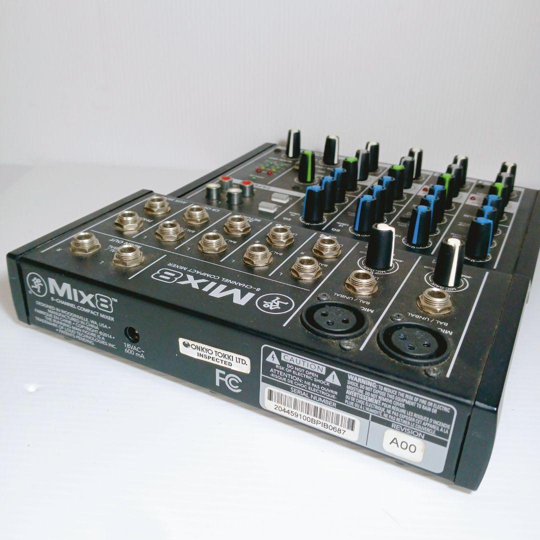 Mackie Mix8 8チャンネルコンパクトミキサー 通電確認 美品